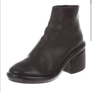 Marsell black leather low heel ankle boots 39